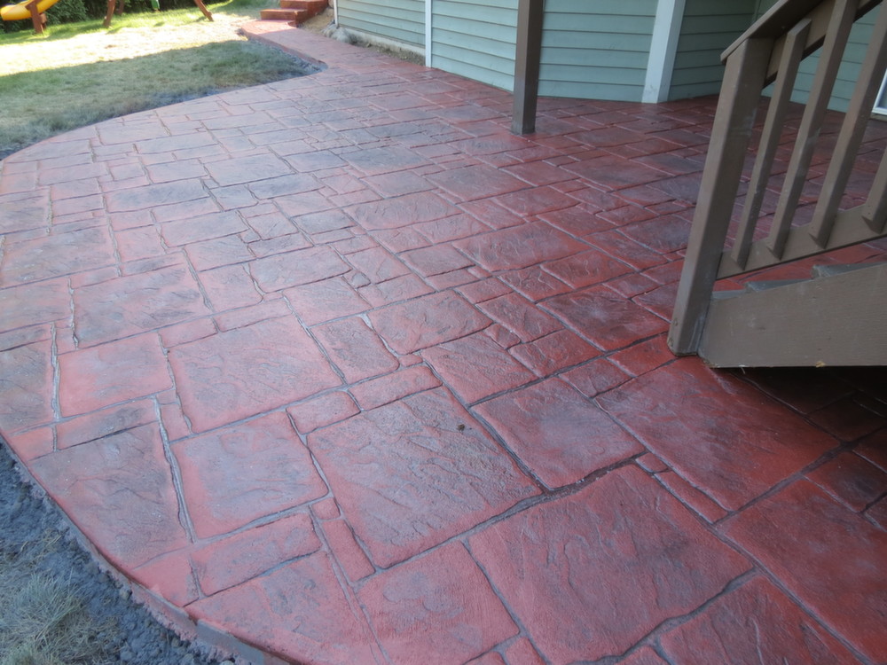 red concrete patio project brookfield