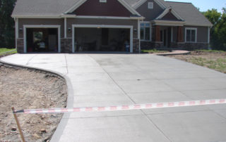 concrete driveway project in waukesha