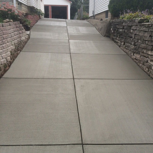 new concrete driveway installation project wauwatosa