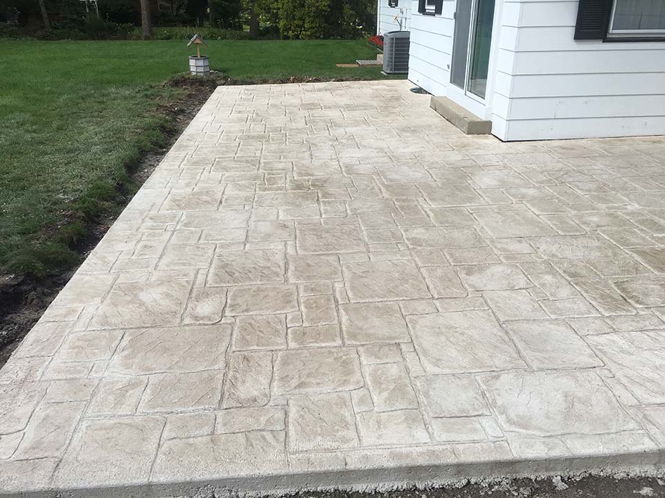 milwaukee stamped concrete patio project