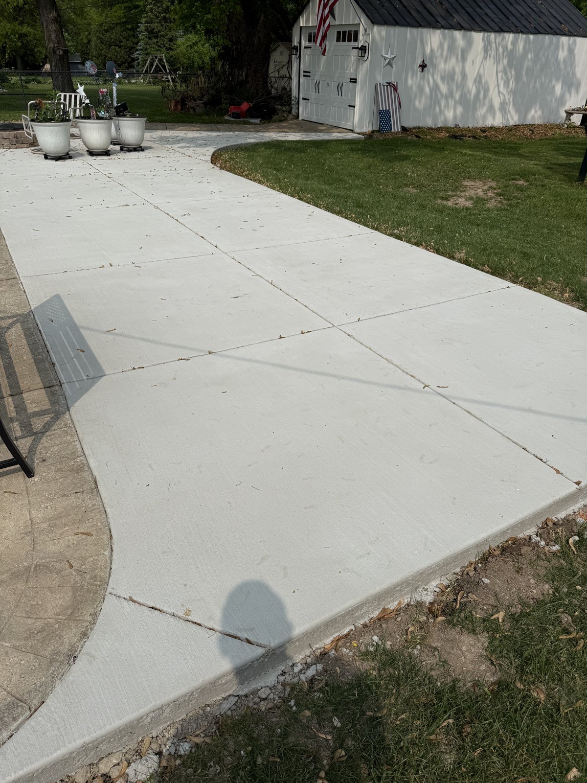 Finished concrete surfaces at the Germantown home.