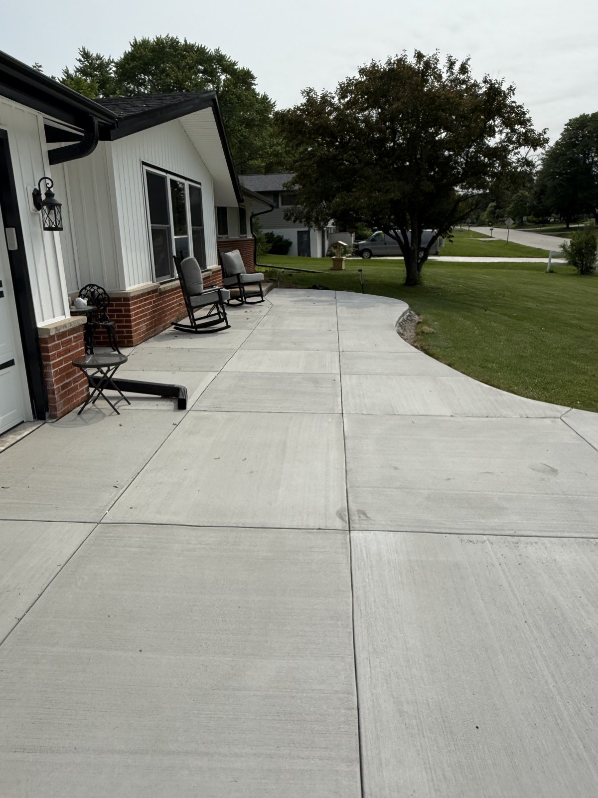 Finished concrete surfaces at the Germantown home.